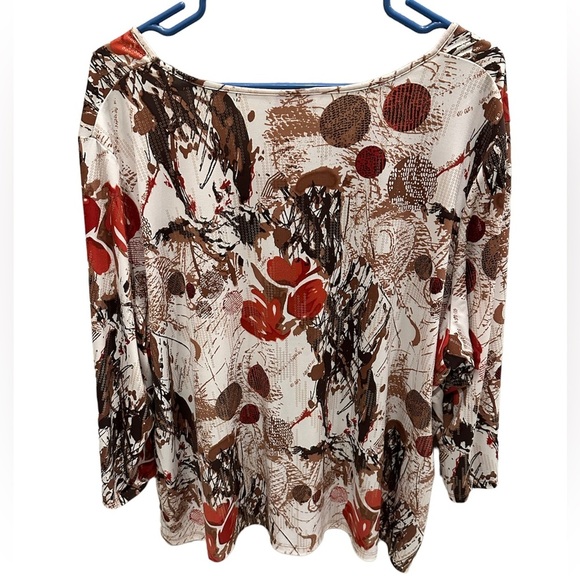 TanJay Women’s Plus Size Brown Fall Gold Professional Long-sleeve Dress 2X - Picture 2 of 2